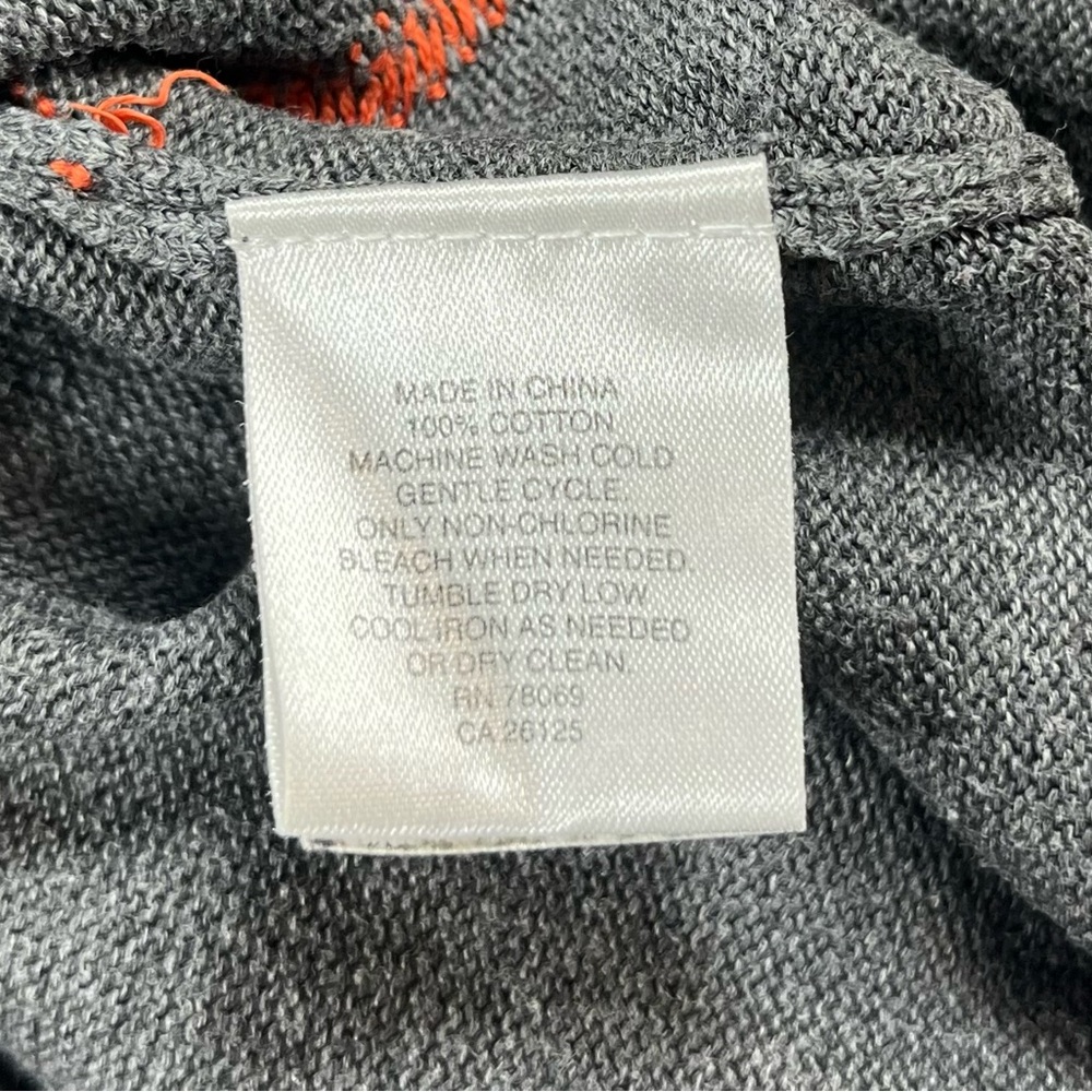 Ashworth Argyle Sweater Vest XL Gray Orange 100% Cotton Golfcore Preppy - Picture 10 of 10
